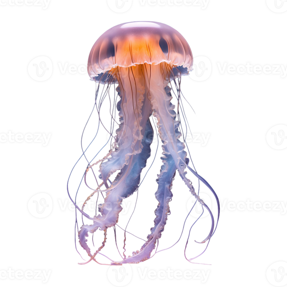 AI generated Jellyfish isolated on transparent background png