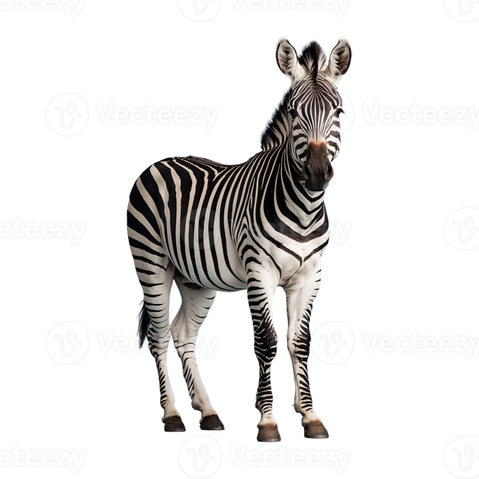 AI generated Zebra isolated on transparent background png