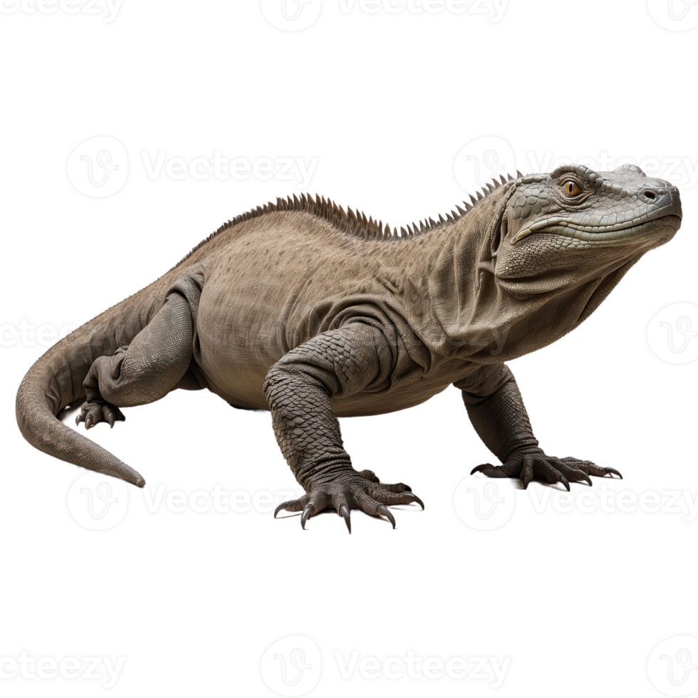 ai generiert komodo Drachen isoliert auf transparent Hintergrund png