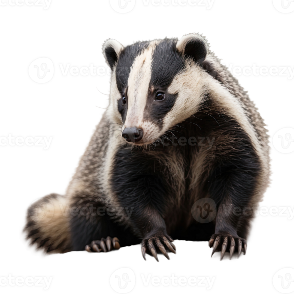 AI generated Young Badger isolated on transparent background png