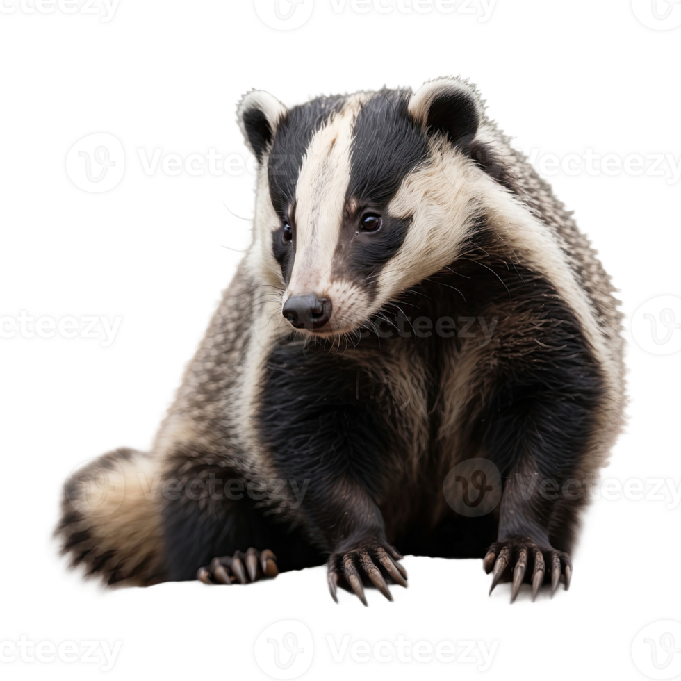 AI generated Young Badger isolated on transparent background png