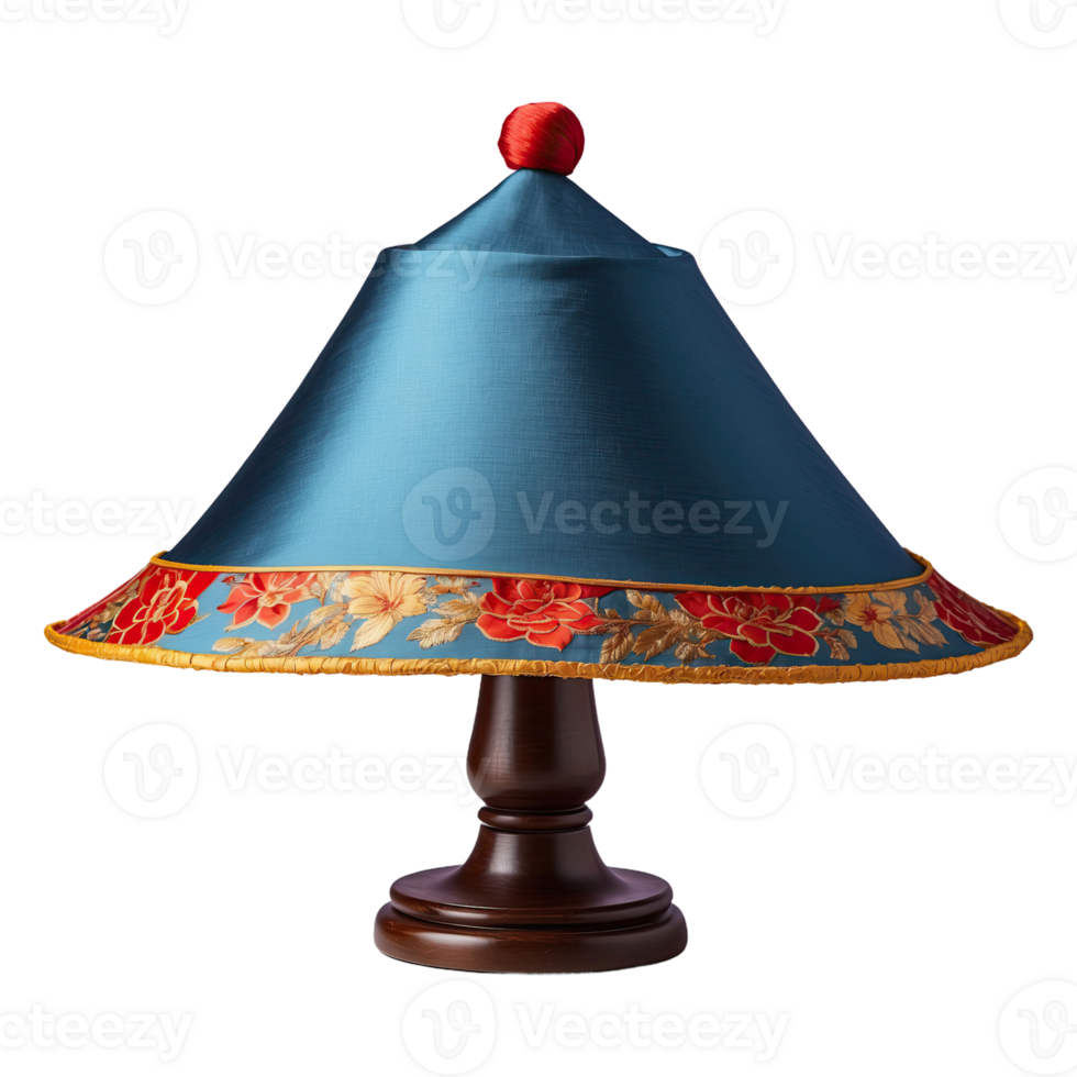 AI generated Chinese Rickshaw Hat isolated on transparent background png