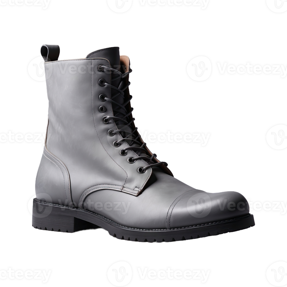 AI generated Grey Boot isolated on transparent background png