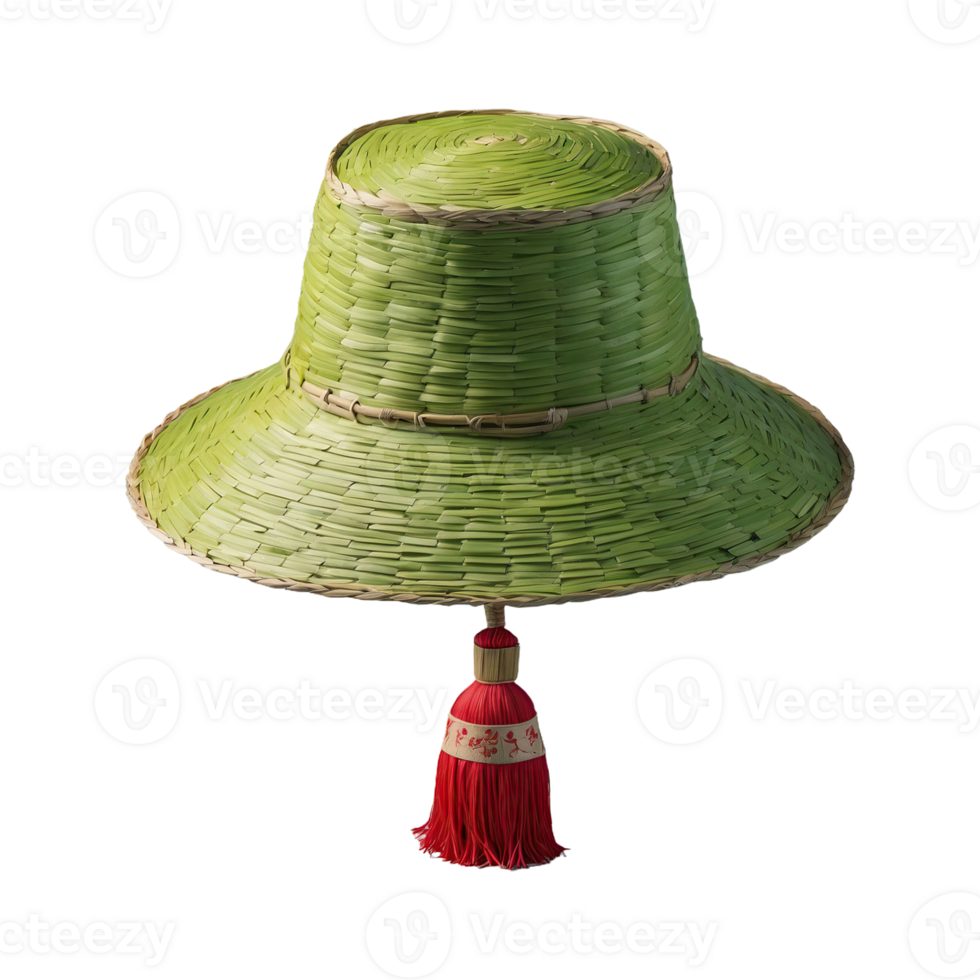 AI generated Chinese Rice Paddy Hat isolated on transparent background png