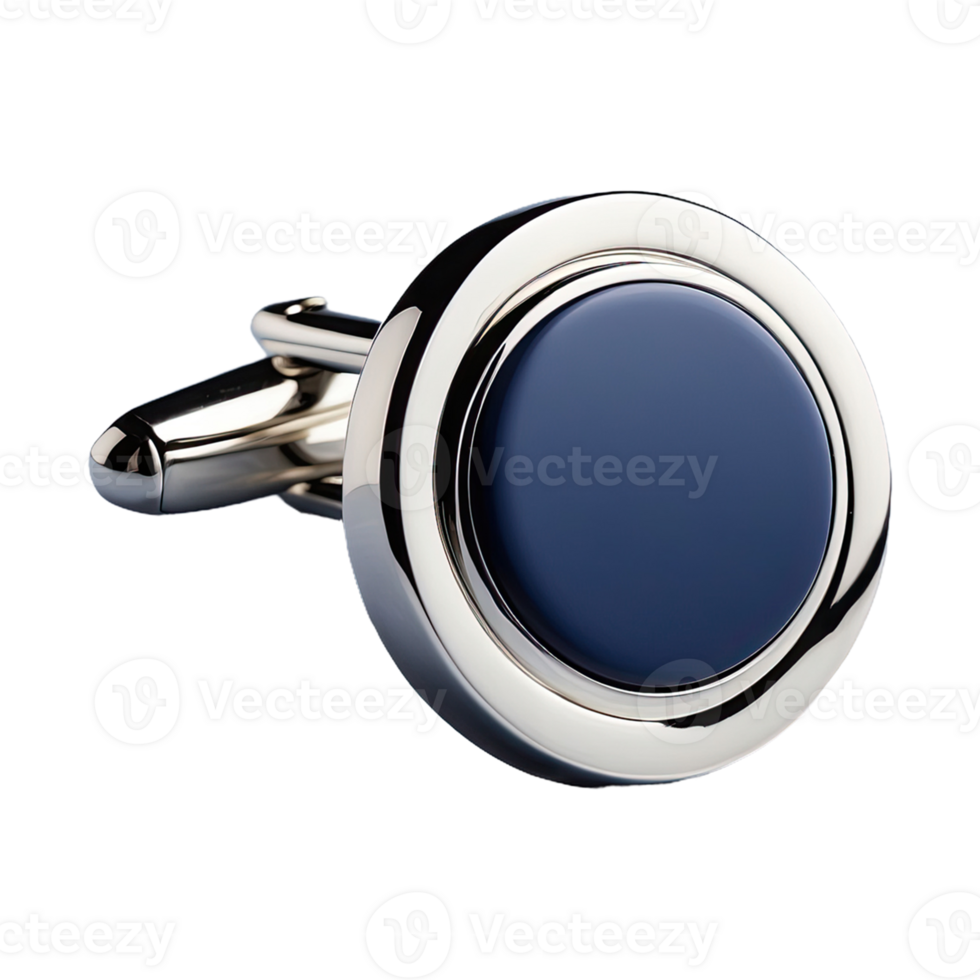 AI generated Round Cufflink isolated on transparent background png