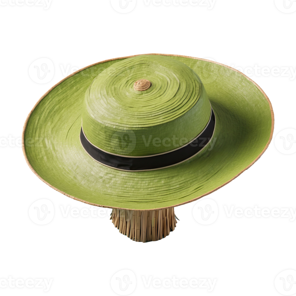 AI generated Chinese Rice Paddy Hat isolated on transparent background png