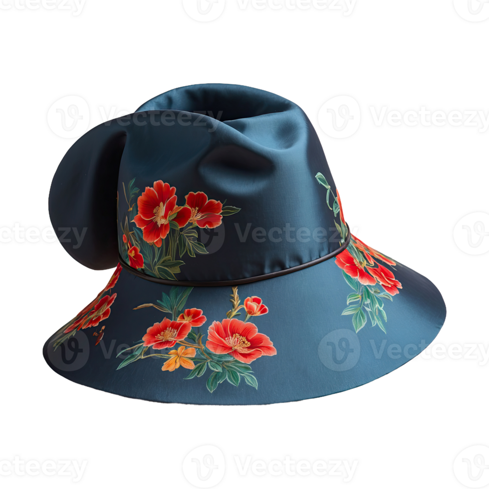 AI generated Chinese Rickshaw Hat isolated on transparent background png