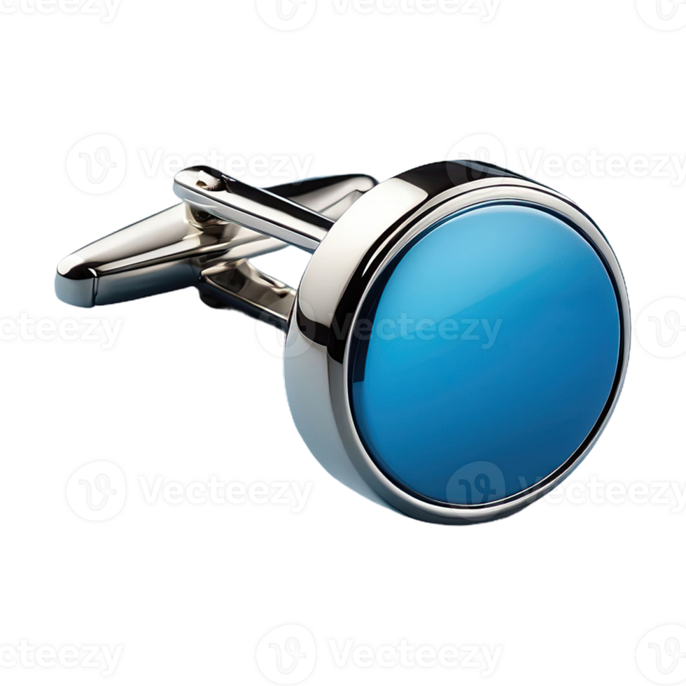 AI generated Round Cufflink isolated on transparent background png