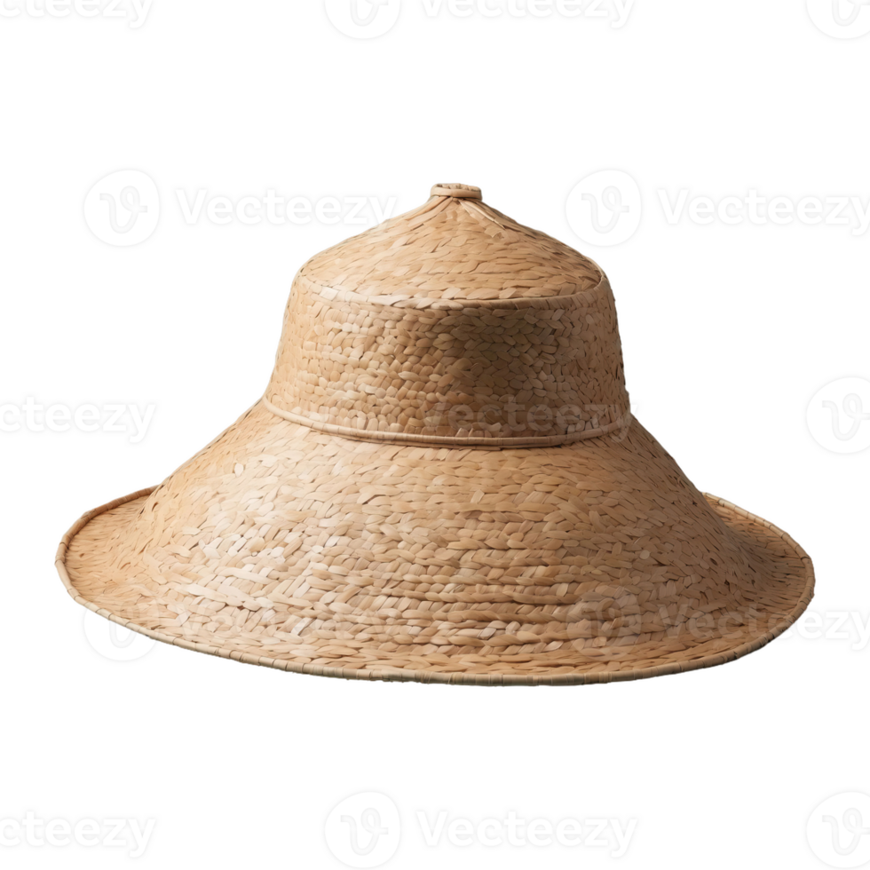 AI generated Chinese Rice Paddy Hat isolated on transparent background png