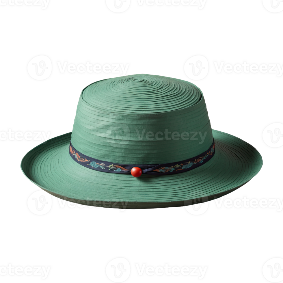 AI generated Round Chinese Hat isolated on transparent background png