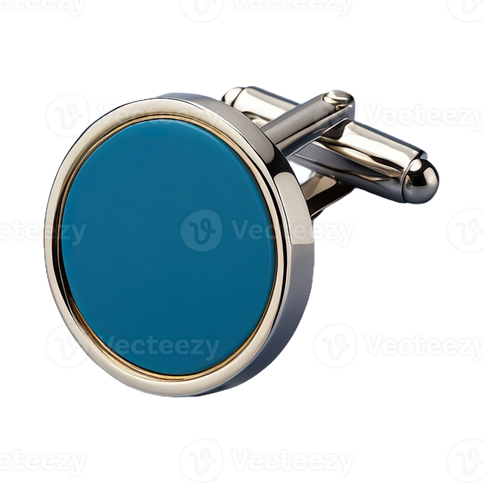 AI generated Round Cufflink isolated on transparent background png