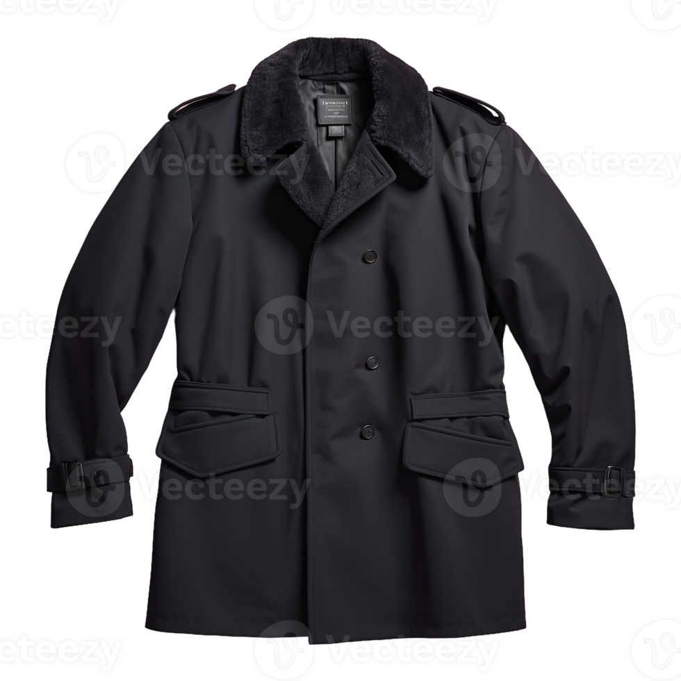 AI generated Heavyweight Bodyguard Coat isolated on transparent background png