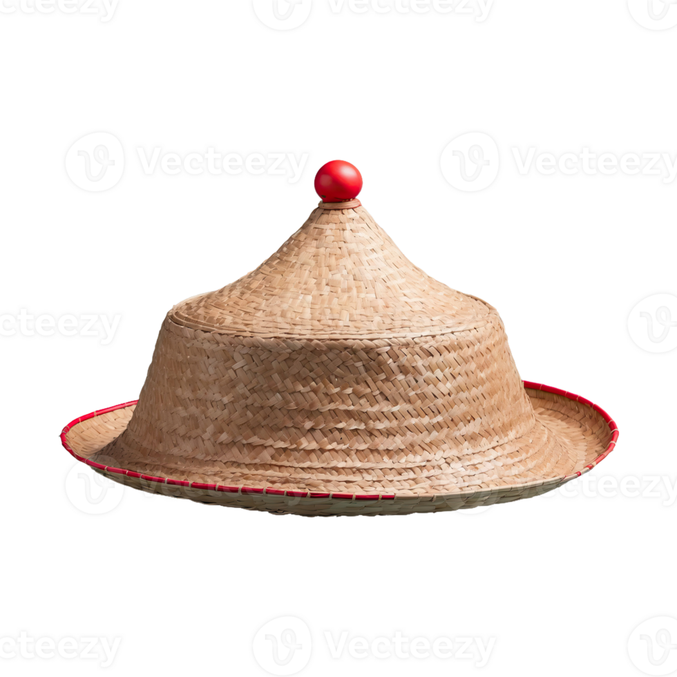 AI generated Chinese Hat isolated on transparent background png