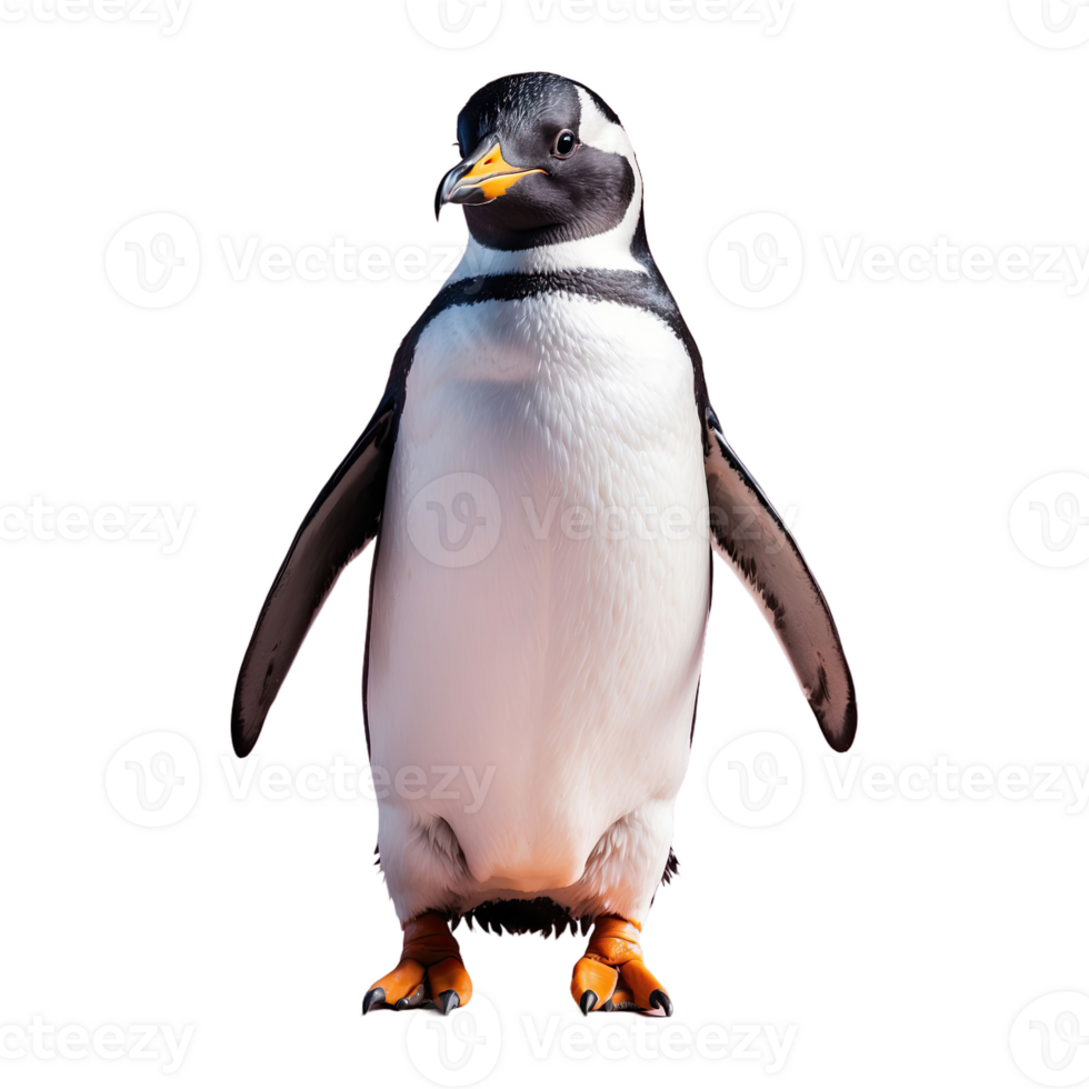 ai generiert Pinguin isoliert auf transparent Hintergrund png