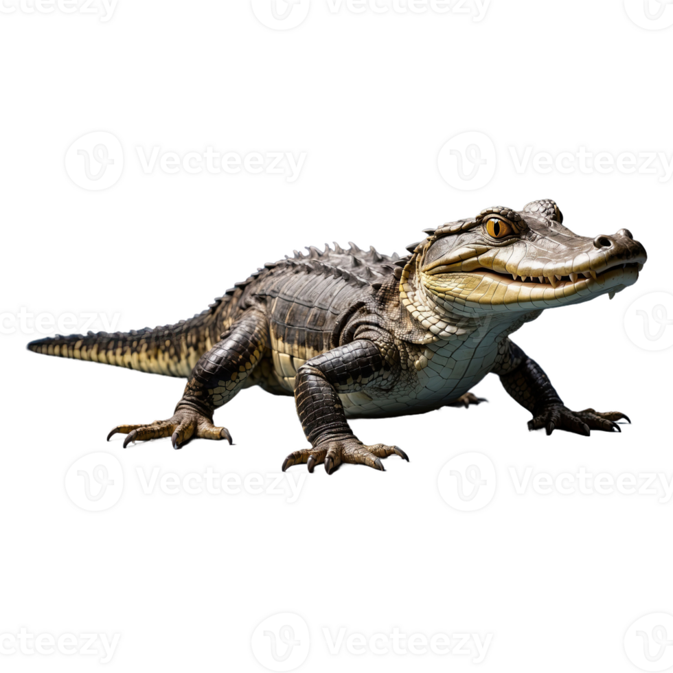 AI generated Caiman isolated on transparent background png