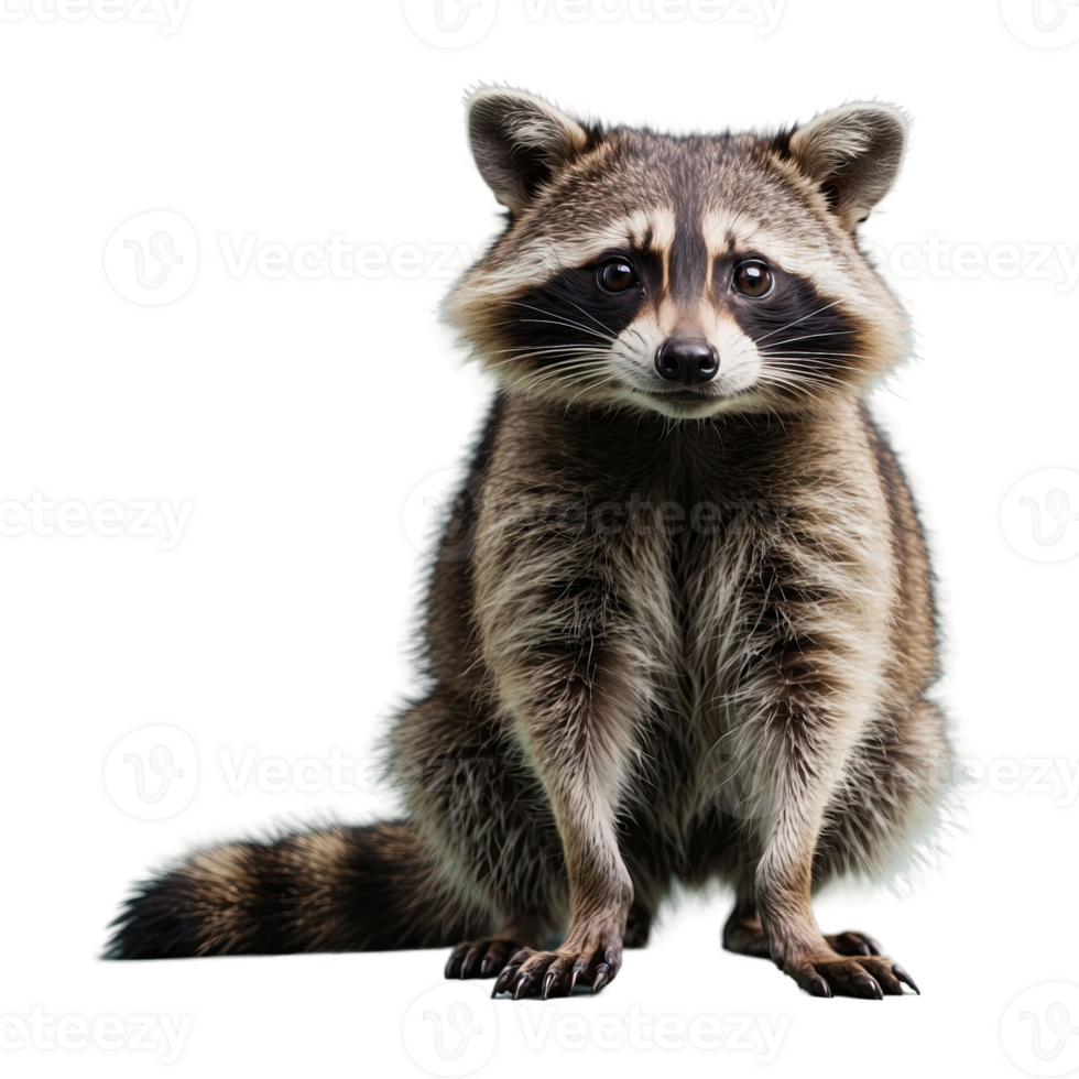 AI generated Raccoon isolated on transparent background png