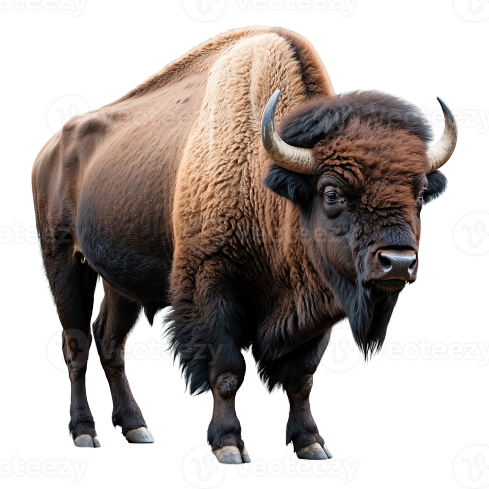 AI generated Bison isolated on transparent background png