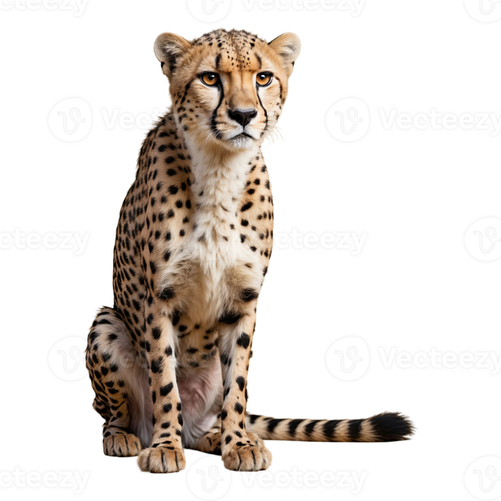 AI generated Cheetah isolated on transparent background png