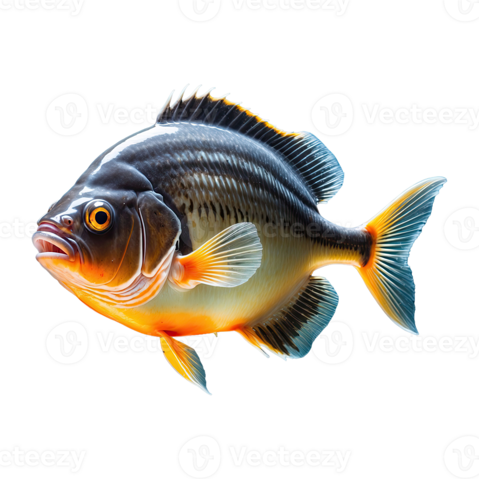 ai generiert Piranha isoliert auf transparent Hintergrund png