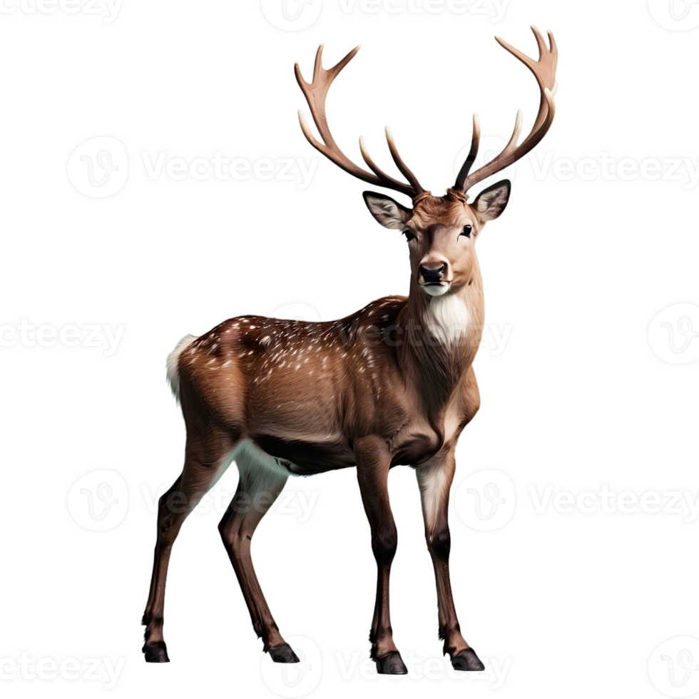 AI generated Reindeer isolated on transparent background png