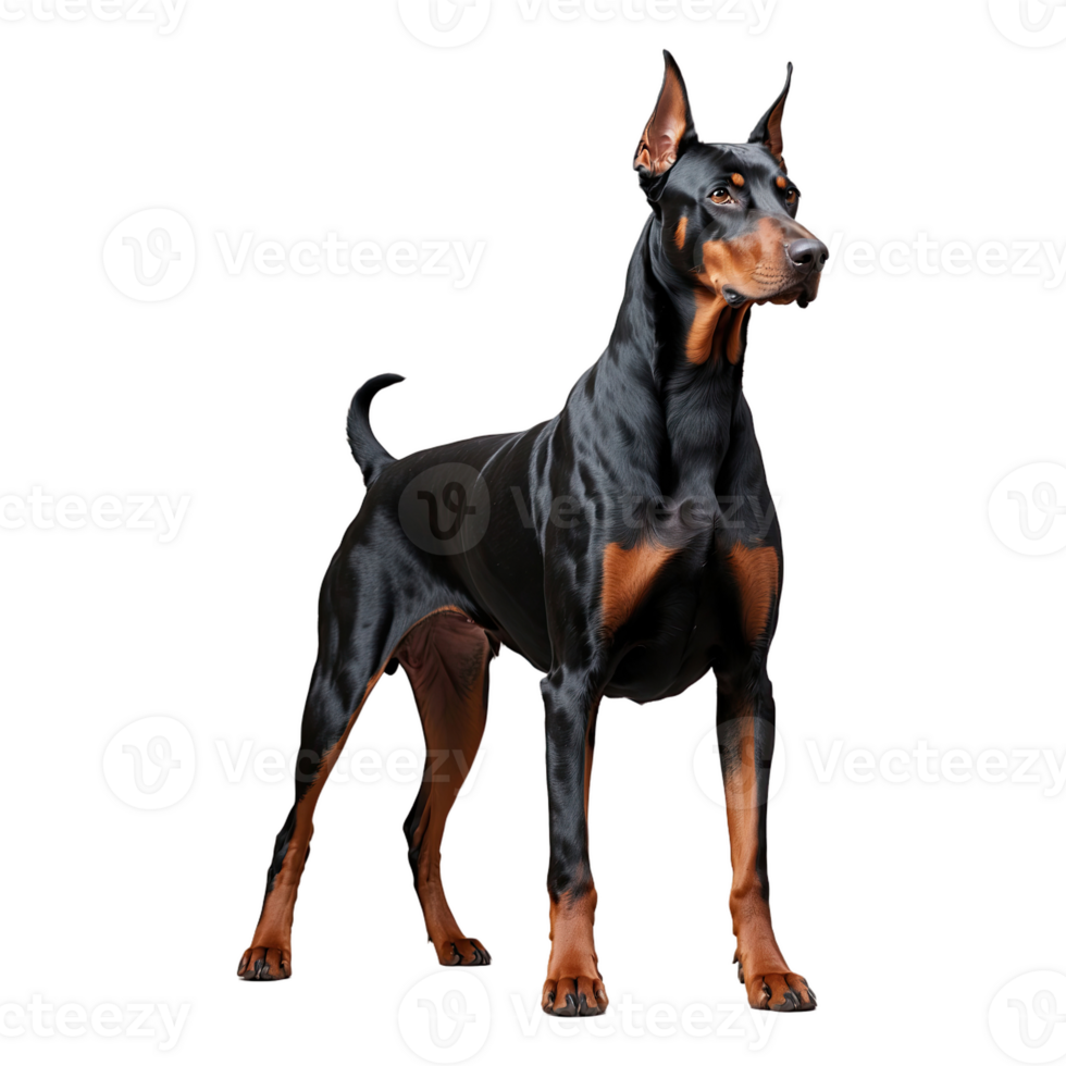 AI generated Doberman isolated on transparent background png