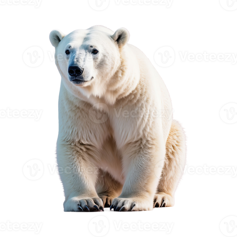 ai generado polar oso aislado en transparente antecedentes png