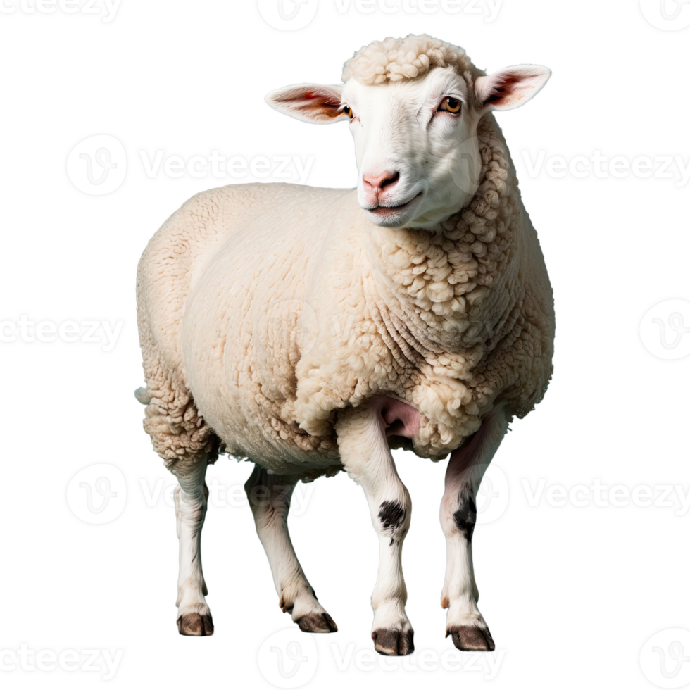 AI generated Sheep isolated on transparent background png