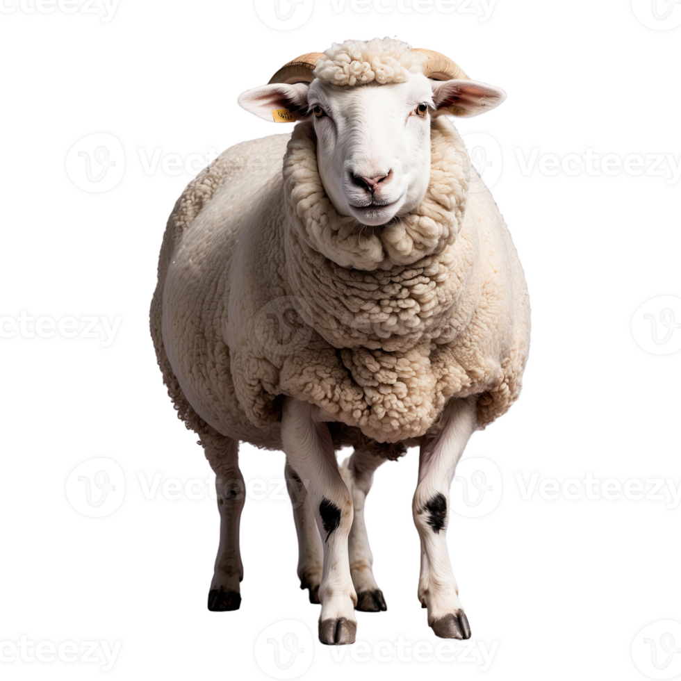 AI generated Sheep isolated on transparent background png