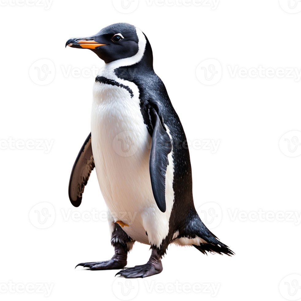 ai generiert Pinguin isoliert auf transparent Hintergrund png