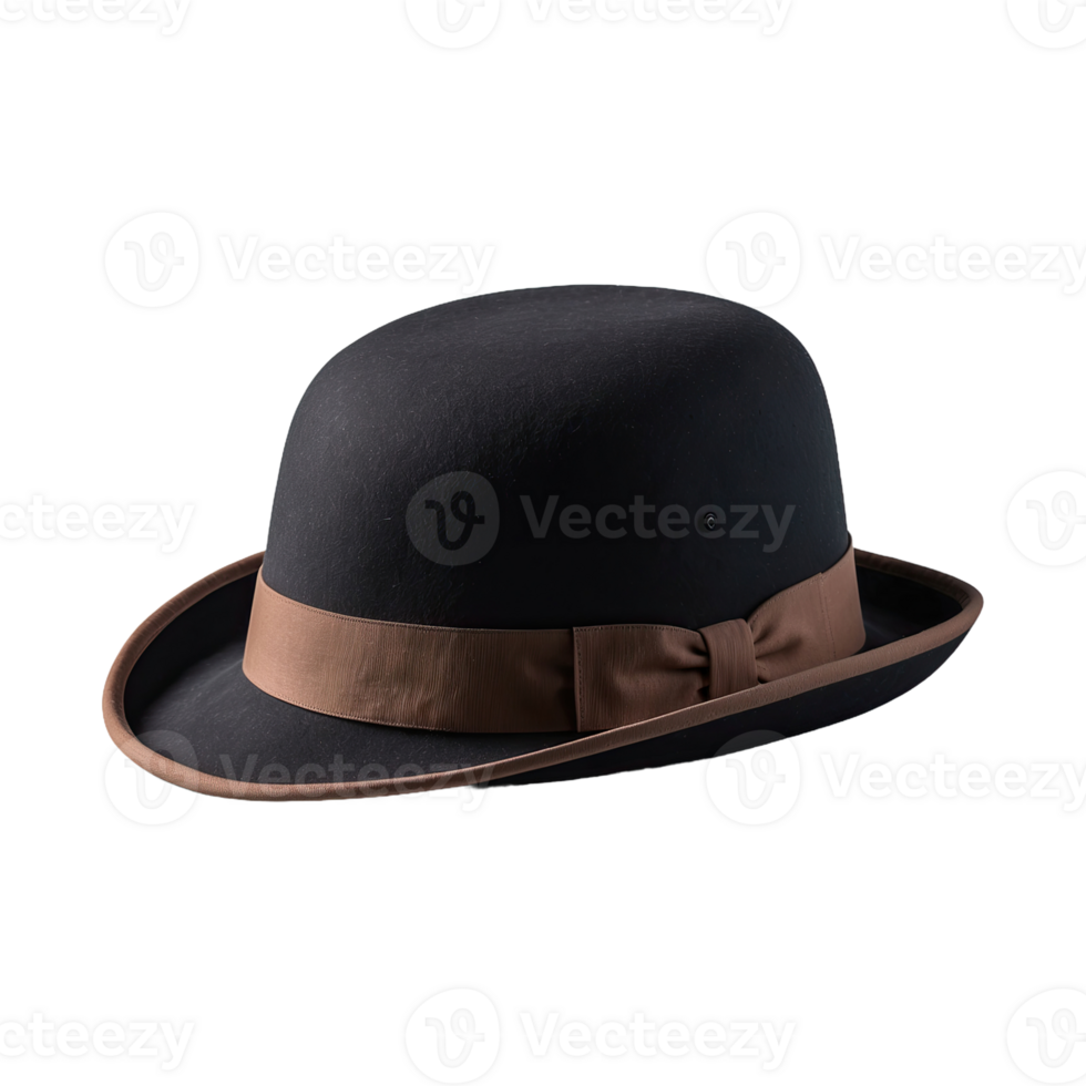 AI generated Bowler Hat isolated on transparent background png