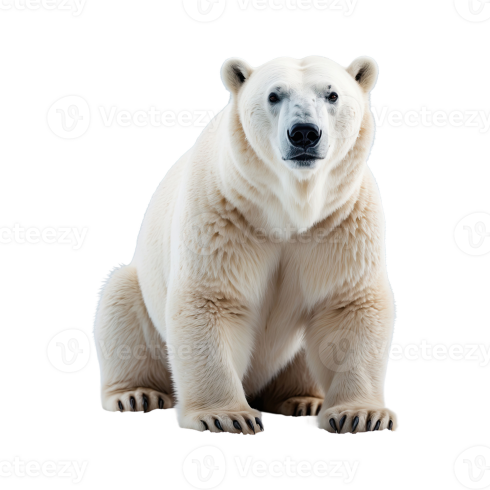 ai gerado polar Urso isolado em transparente fundo png