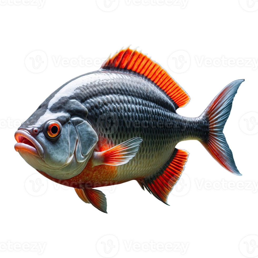 ai genererad piranha isolerat på transparent bakgrund png