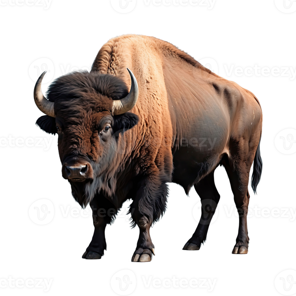AI generated Bison isolated on transparent background png
