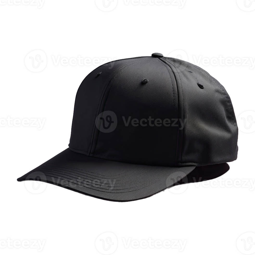 ai generado gorra negro aislado en transparente antecedentes png