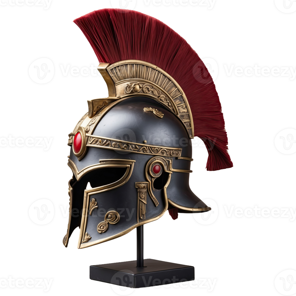 AI generated Roman Helmet isolated on transparent background png