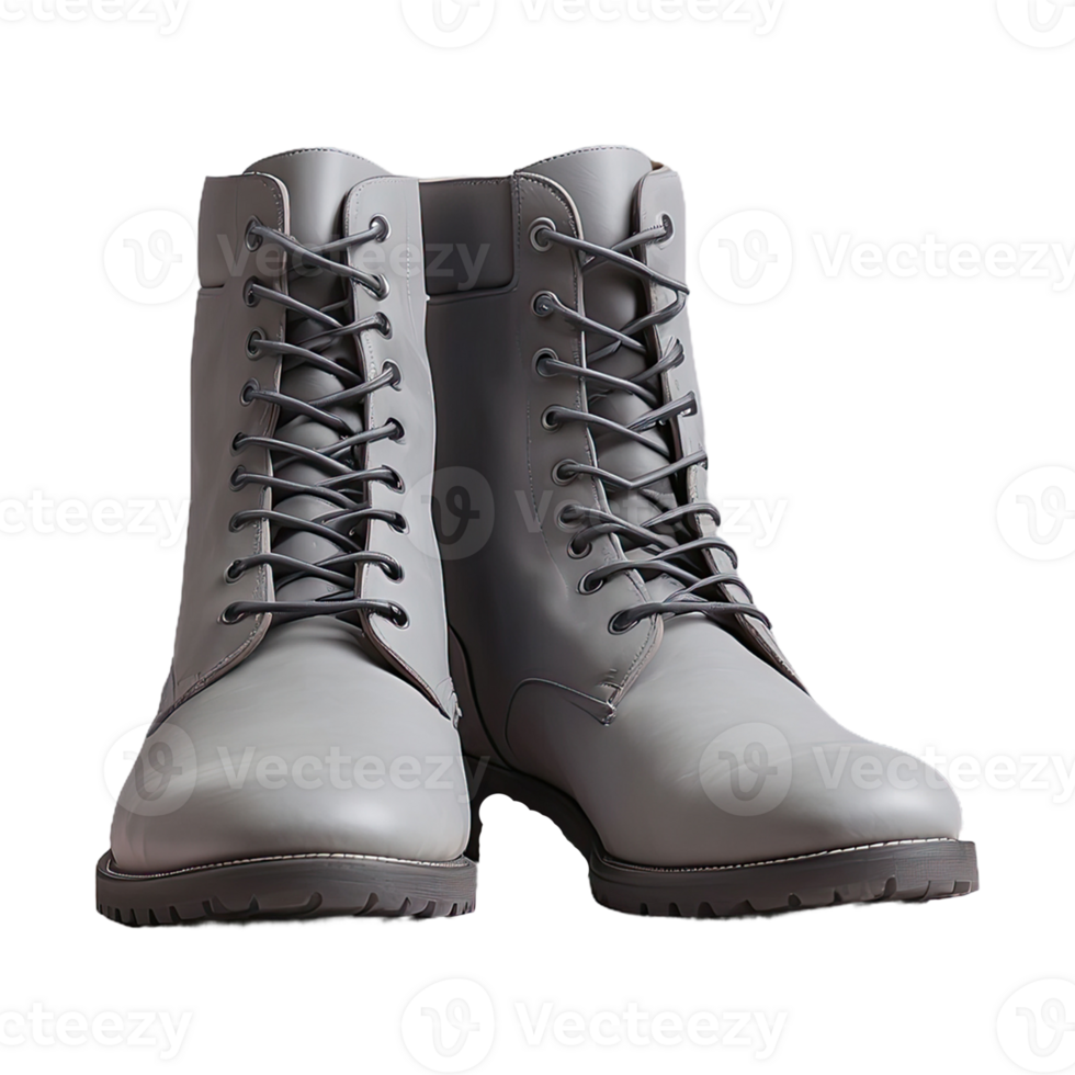 AI generated Grey Boot isolated on transparent background png