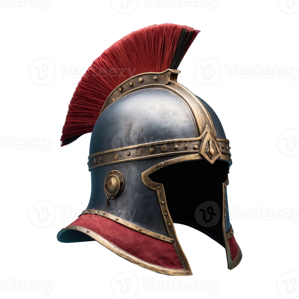 AI generated Gallic Helmet isolated on transparent background png