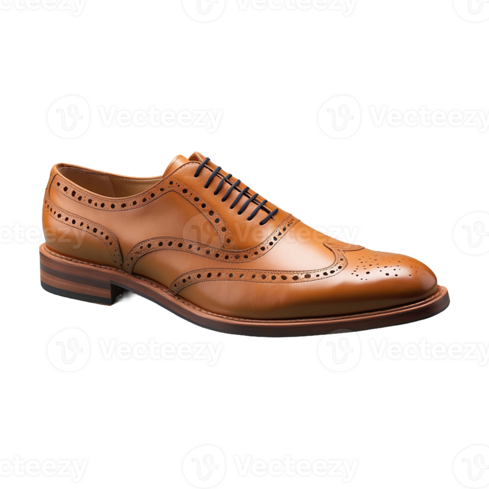 AI generated Pair Of Semi Brogue shoe isolated on transparent background png