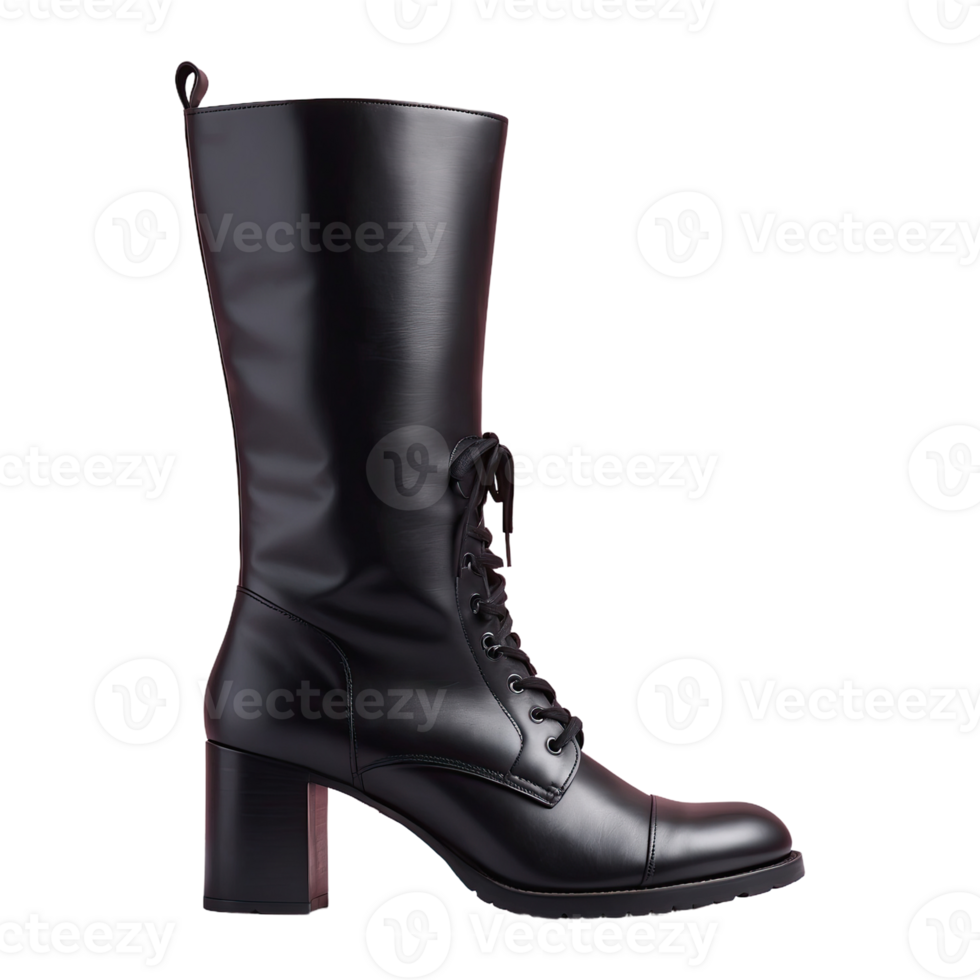 AI generated Black Boot isolated on transparent background png