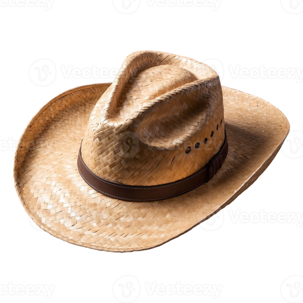 AI generated Cowboy Hat Straw isolated on transparent background png