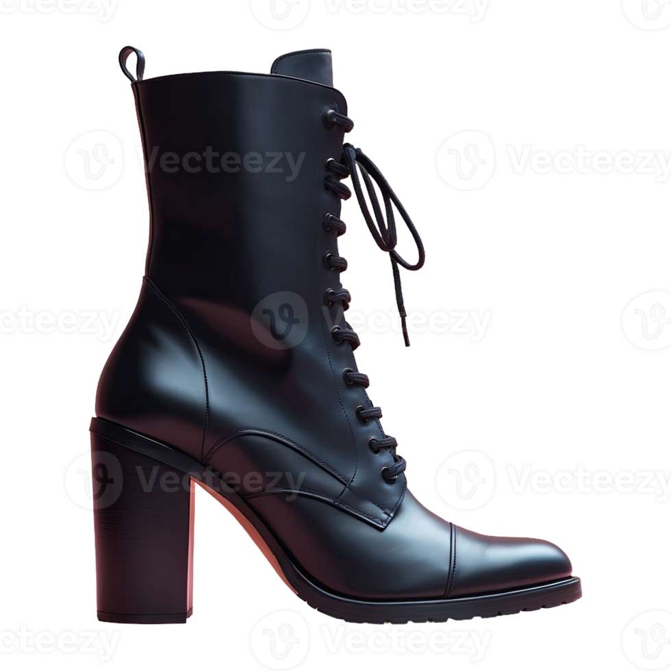 AI generated Black Boot isolated on transparent background png