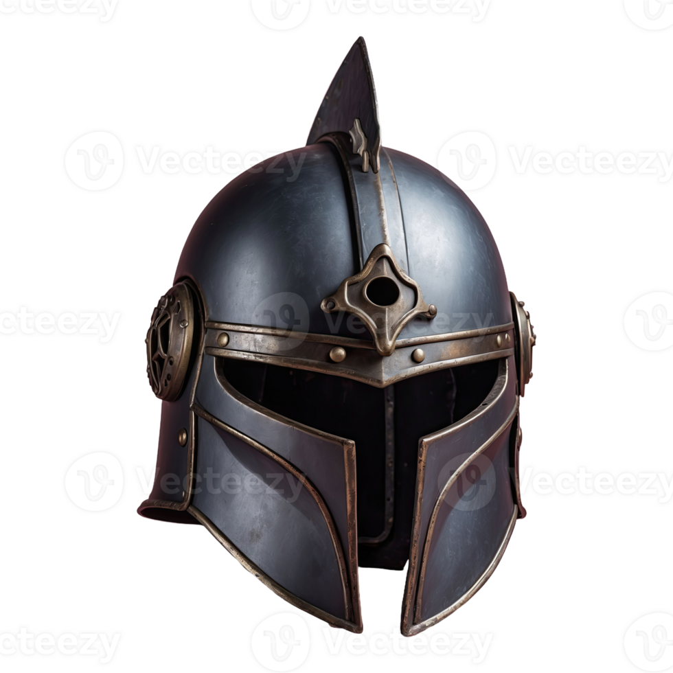 AI generated Iron Helmet isolated on transparent background png