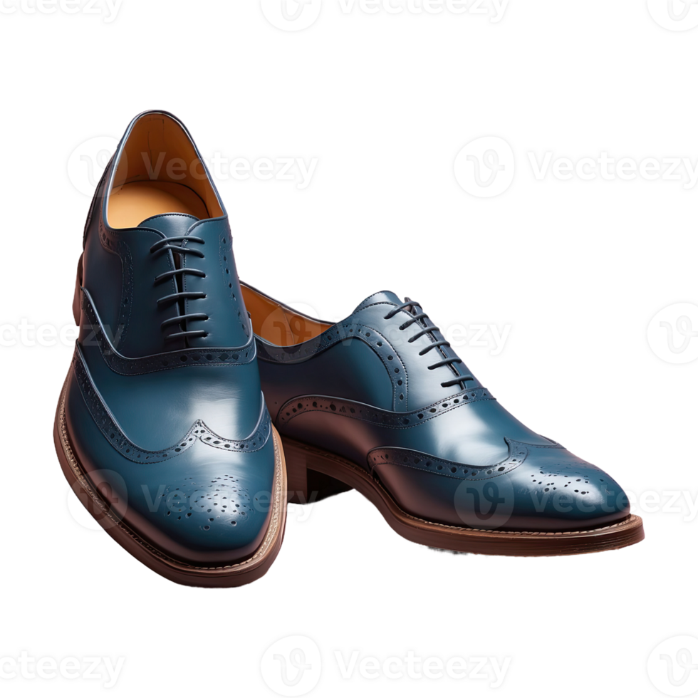 AI generated Pair Of Semi Brogue shoe isolated on transparent background png