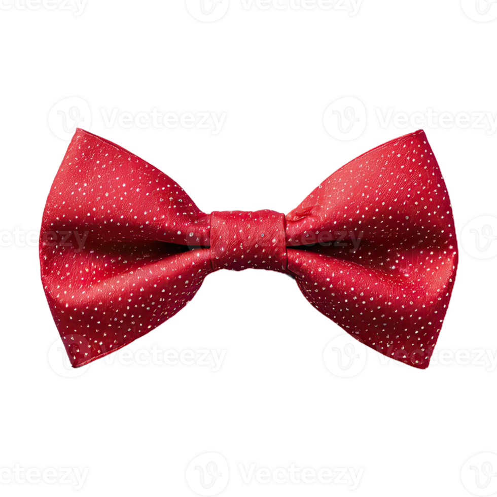 AI generated Christmas Bow Tie isolated on transparent background png