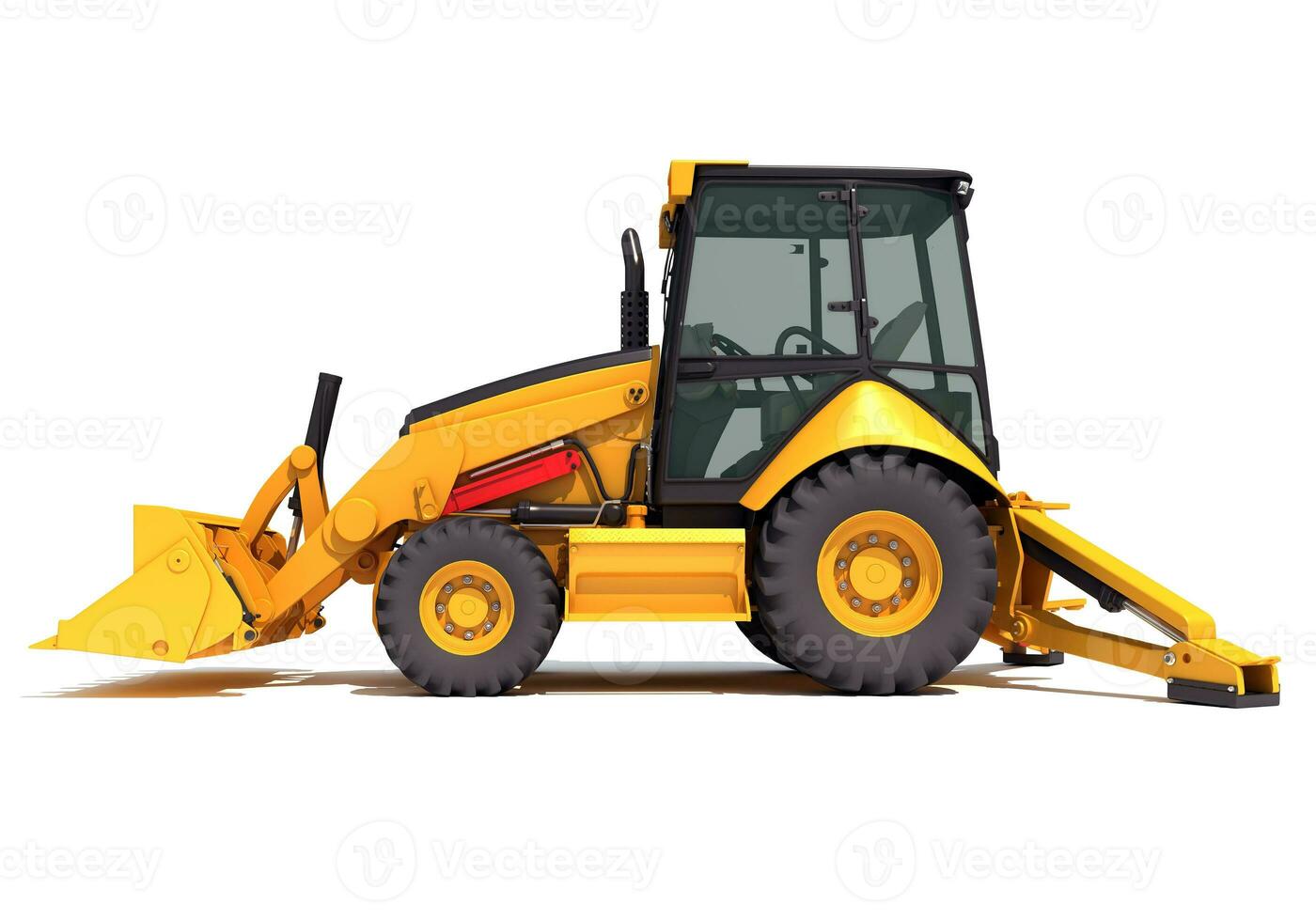 Wheel Loader construction machinery 3D rendering on white background photo
