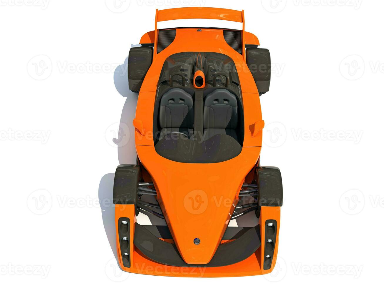 Race Car 3D rendering on white background photo