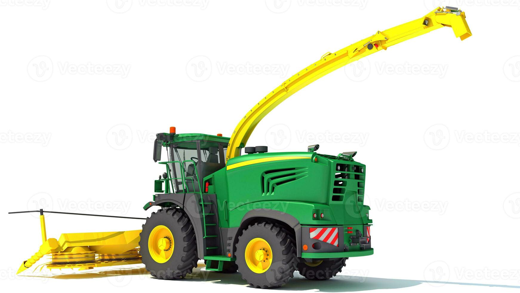 Combine Harvester farm equipment 3D rendering on white background photo