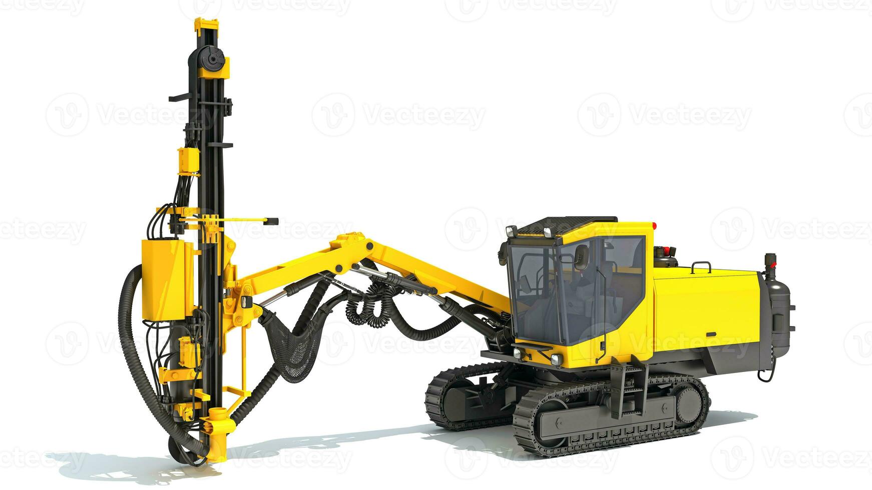 Surface Drilling Rig heavy construction machinery 3D rendering on white background photo