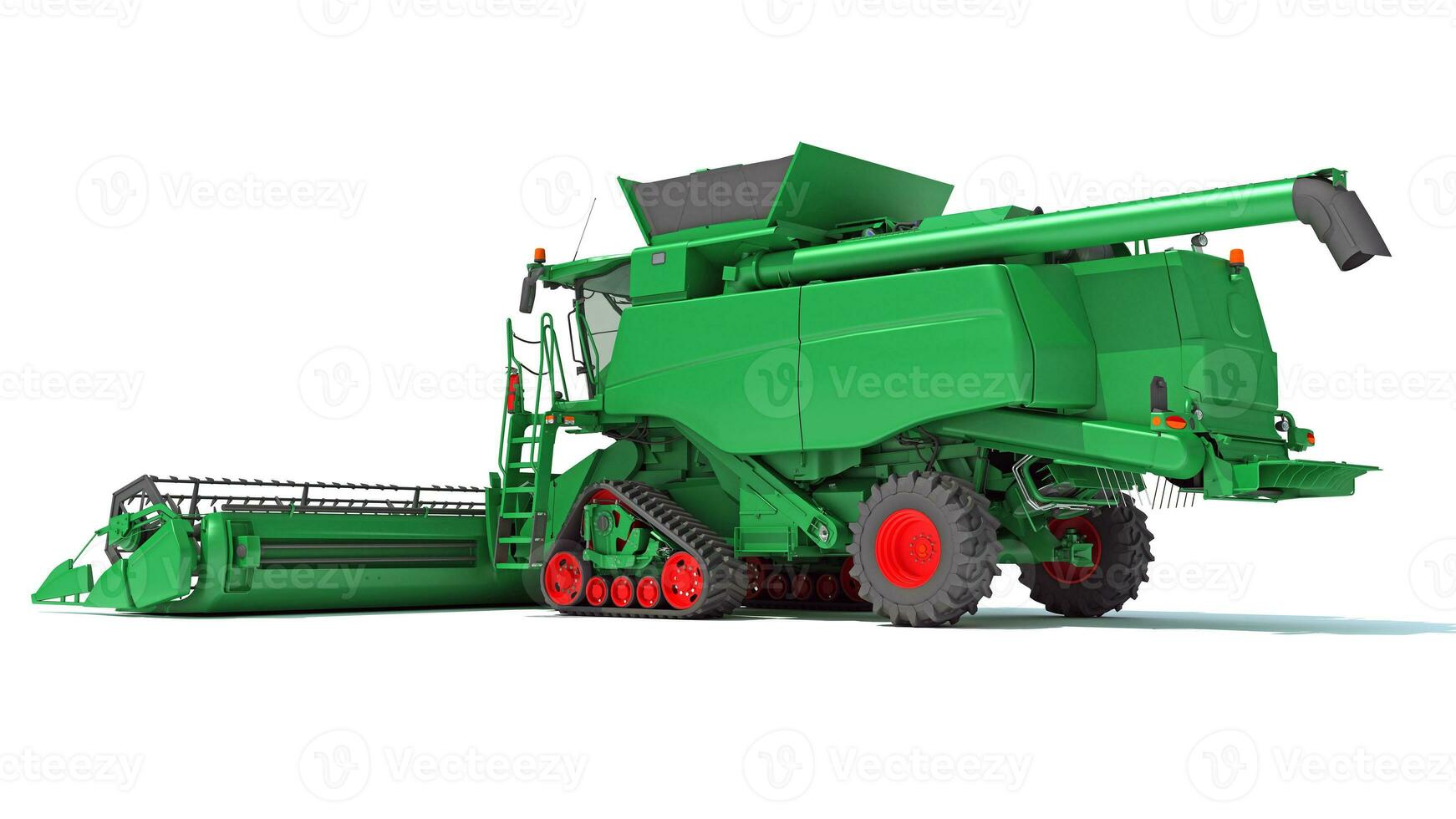 Combine Harvester 3D rendering on white background photo