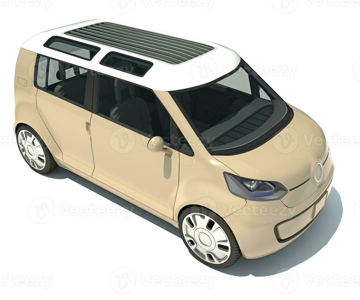 Car 3D rendering on white background photo